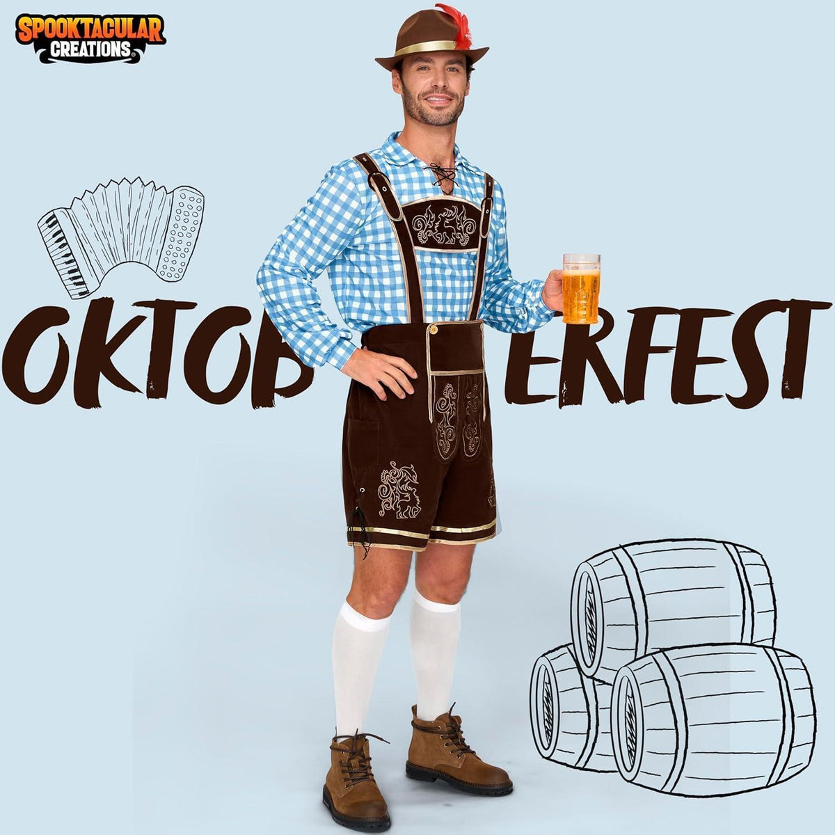 Oktoberfest Herren Kostüm Set - Bayerische Tracht Deluxe