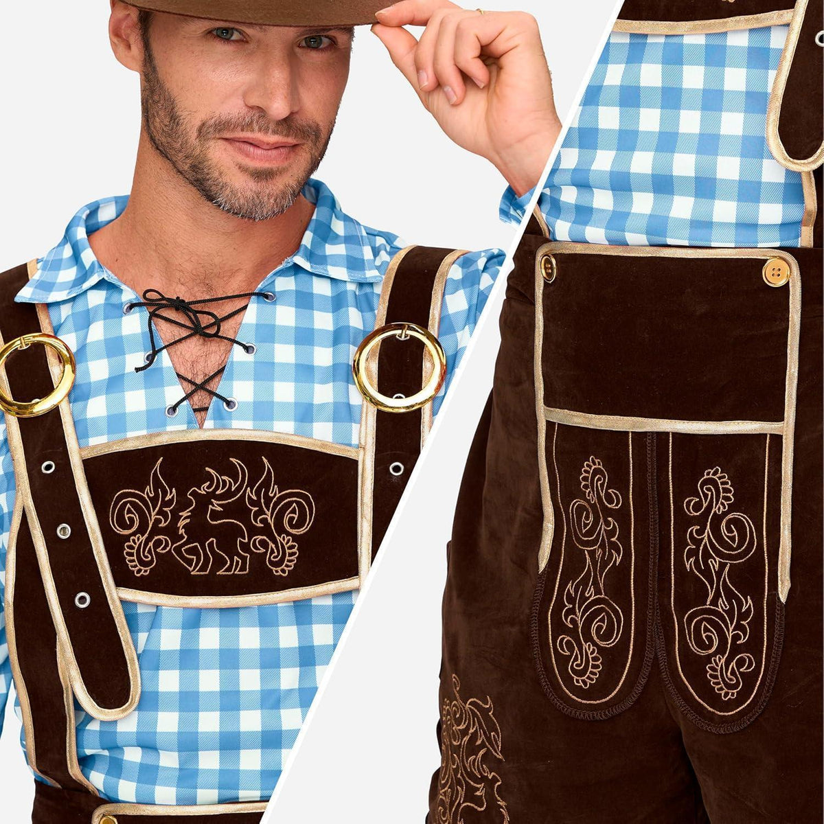 Oktoberfest Herren Kostüm Set - Bayerische Tracht Deluxe