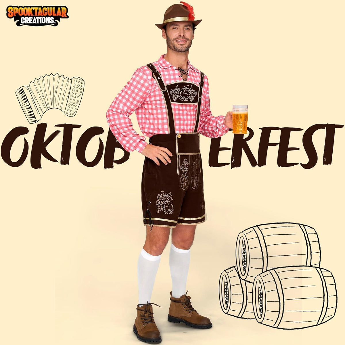 Oktoberfest Herren Kostüm Set - Bayerische Tracht Deluxe