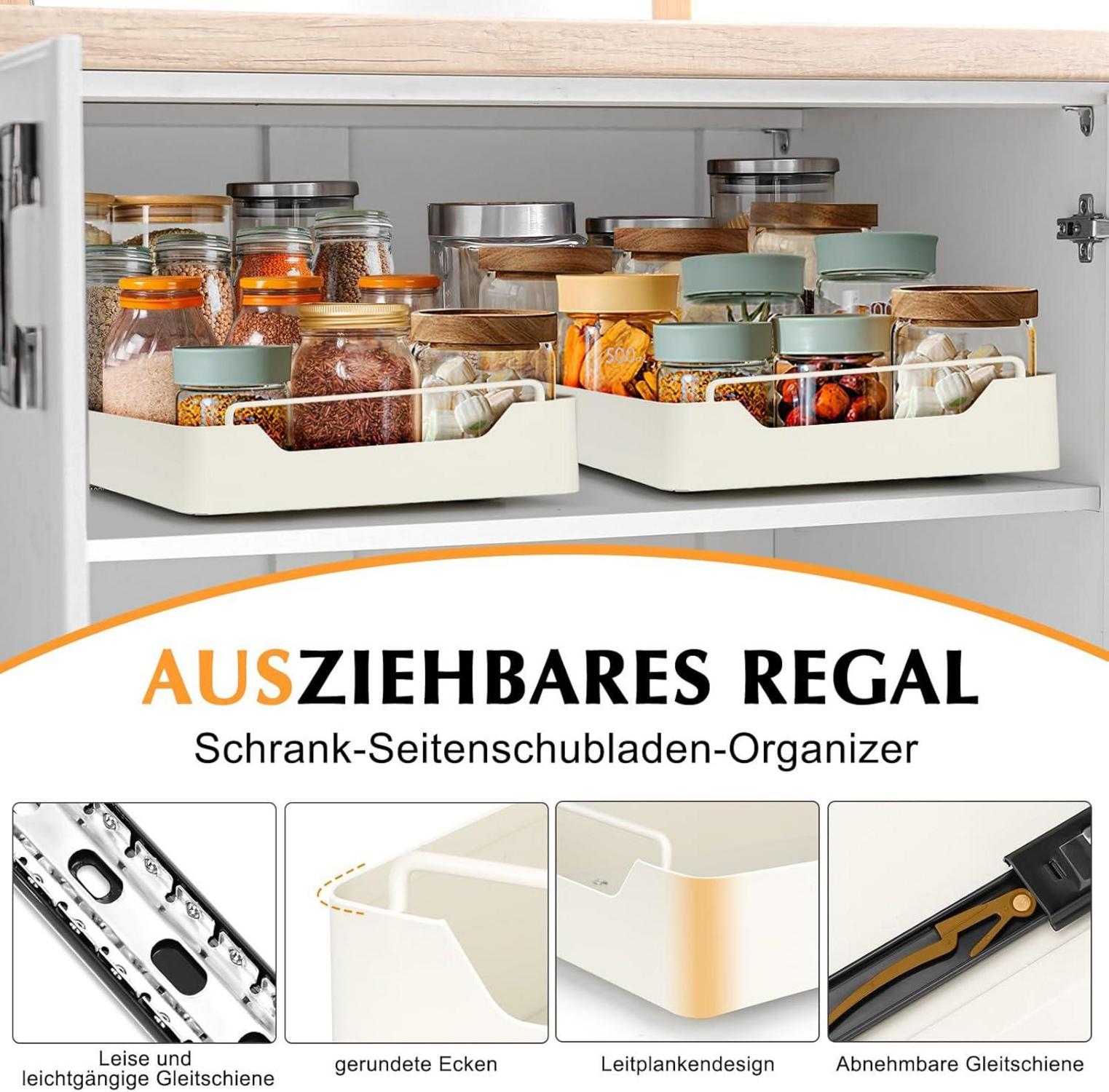 Teleskopschublade Ausziehbarer Schrank Organizer N-Typ Griff