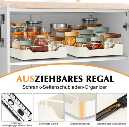 Teleskopschublade Ausziehbarer Schrank Organizer N-Typ Griff