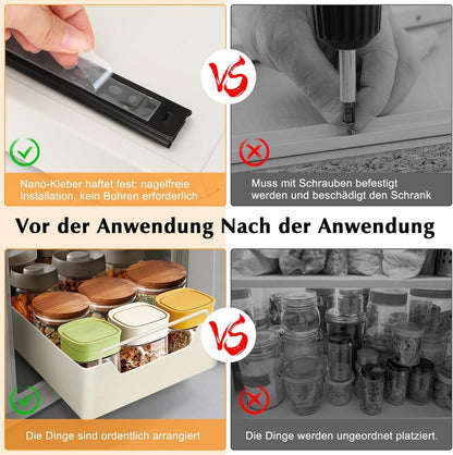 Teleskopschublade Schrank Organizer Griff Ausziehbar 20x43x7cm