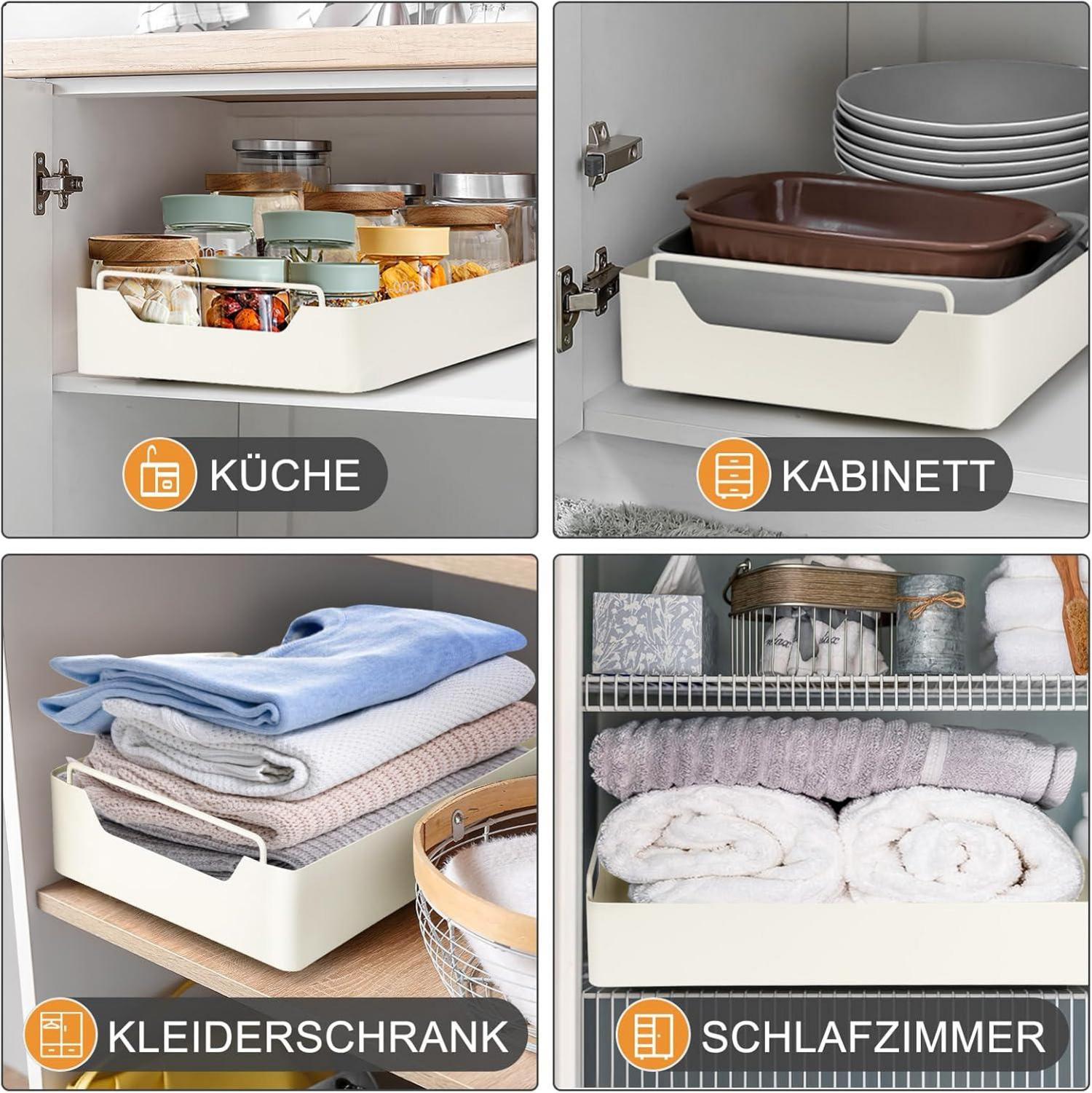 Teleskopschublade Schrank Organizer Griff Ausziehbar 20x43x7cm