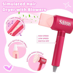 Haarstyling Set für Kinder - Friseur Spielset mit Zubehör