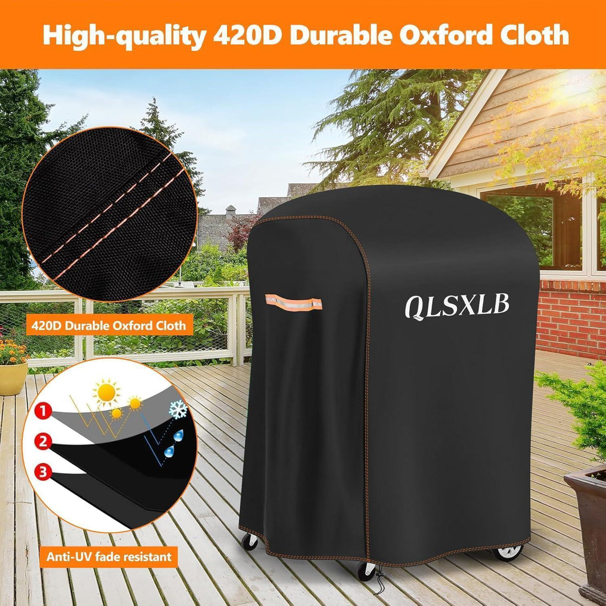 Wetterfeste Grillabdeckung 77x70x110cm – Schutzhülle für Grill