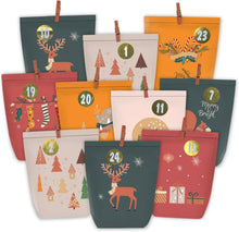 Adventskalender Weihnachtstüten Selbstbefüllbar Kraftpapier mit