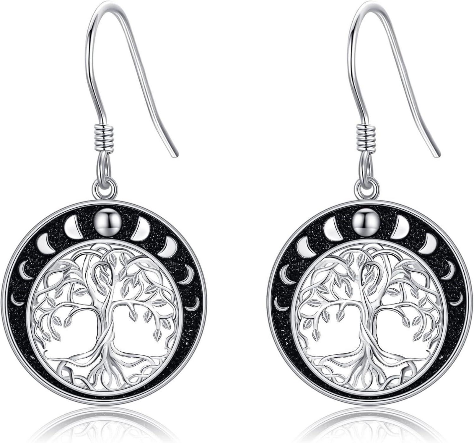 Lebensbaum Ohrringe Sterling Silber keltischen Knoten Dangle