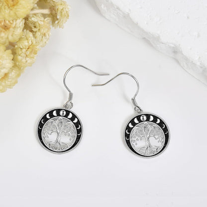 Lebensbaum Ohrringe Sterling Silber keltischen Knoten Dangle