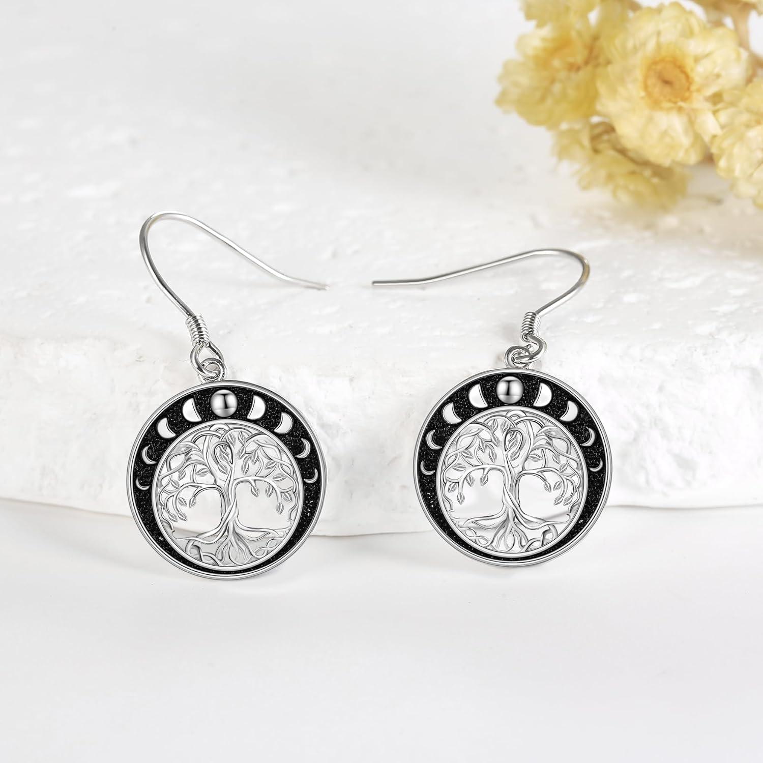 VONALA Lebensbaum Ohrringe aus Sterling Silber für Frauen