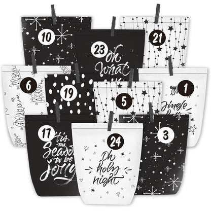 Adventskalender zum Basteln mit Zahlenaufkleber und