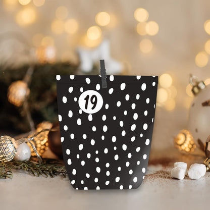 Adventskalender zum Basteln mit Zahlenaufkleber und