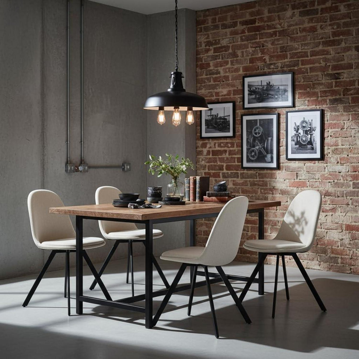 Esszimmerstühle 4er Set mit Drehfunktion, Beige