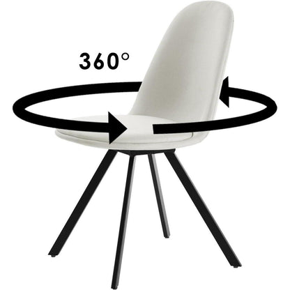 Esszimmerstühle 4er Set mit Drehfunktion, Beige