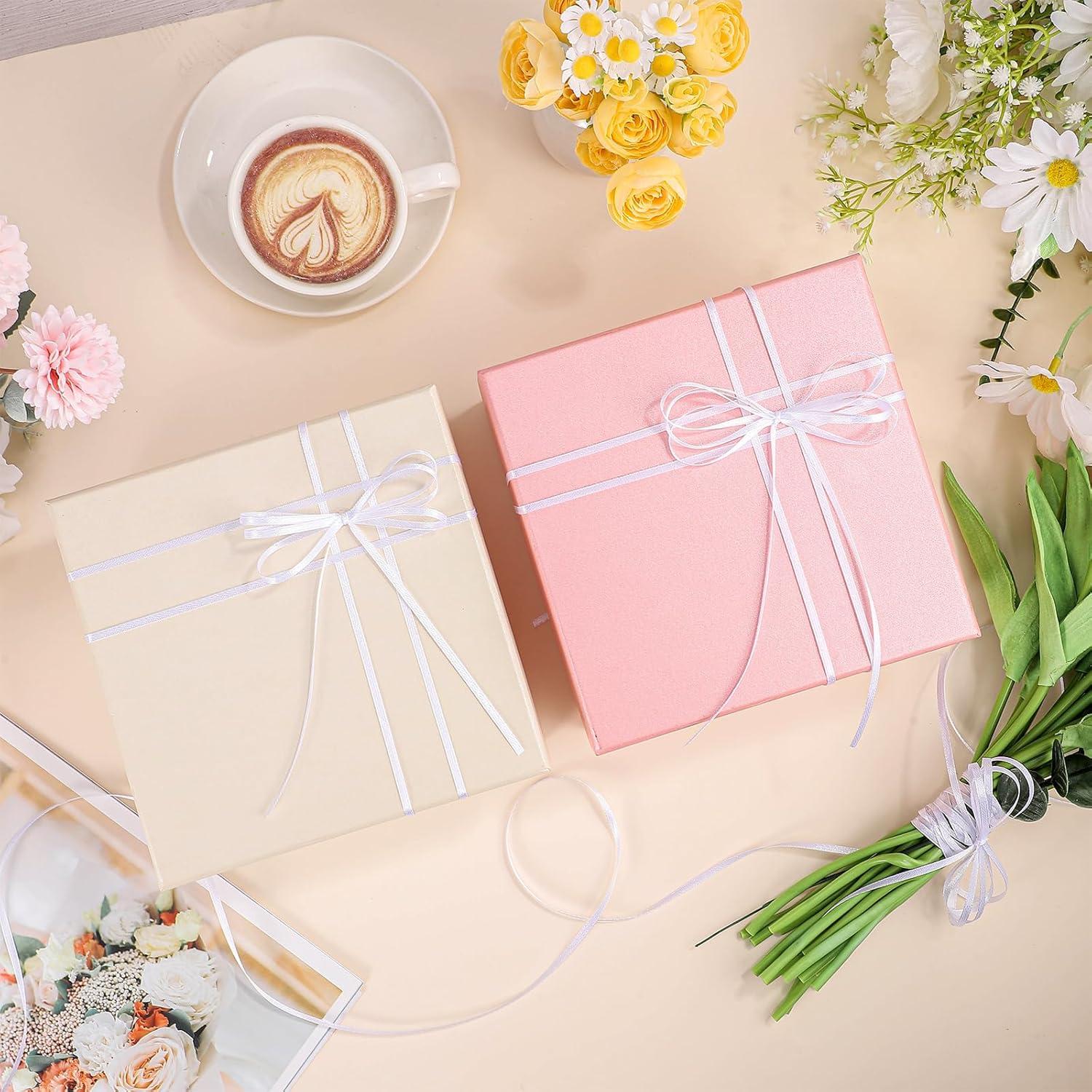 Schleifenband Weiß 91m Satinband 3mm Geschenkband Dekoband Hochzeit