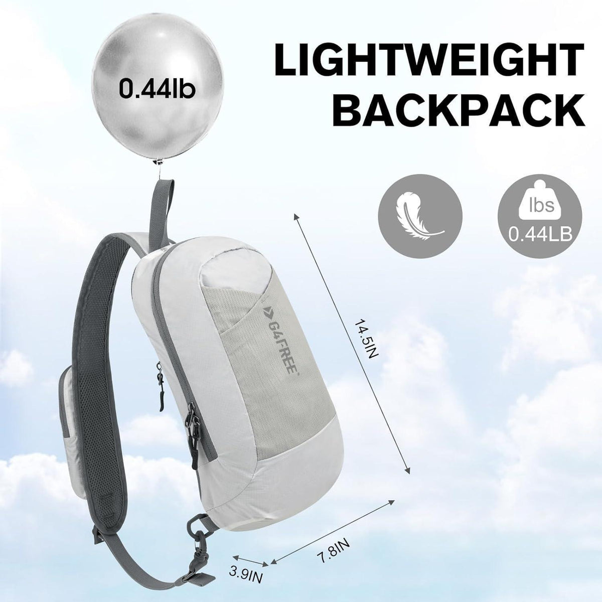 Schultertasche RFID-blockierend, Crossbody Rucksack, Weiß