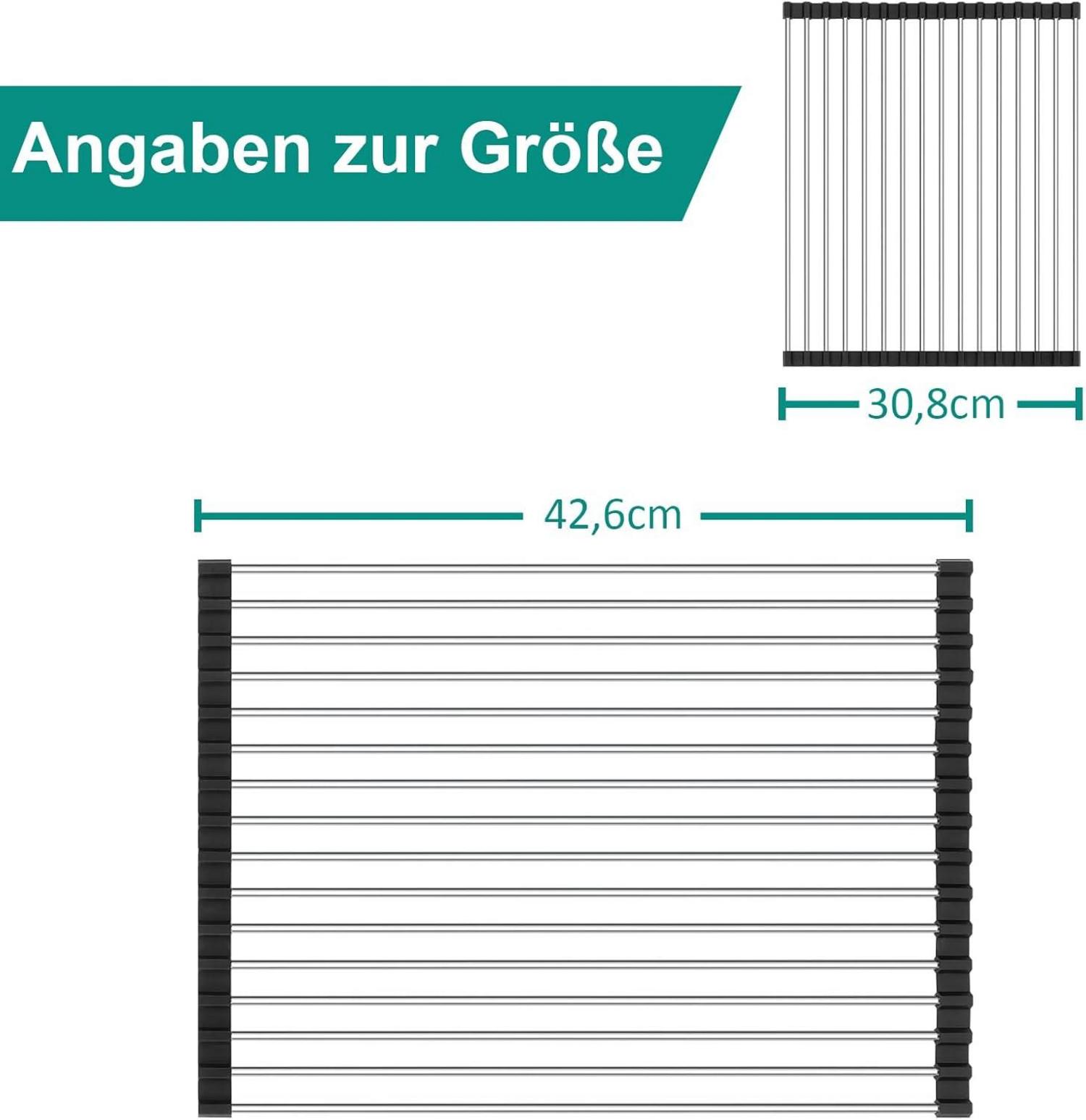 Homikit Abtropfgestell Edelstahl für Geschirr, Gemüse, Obst