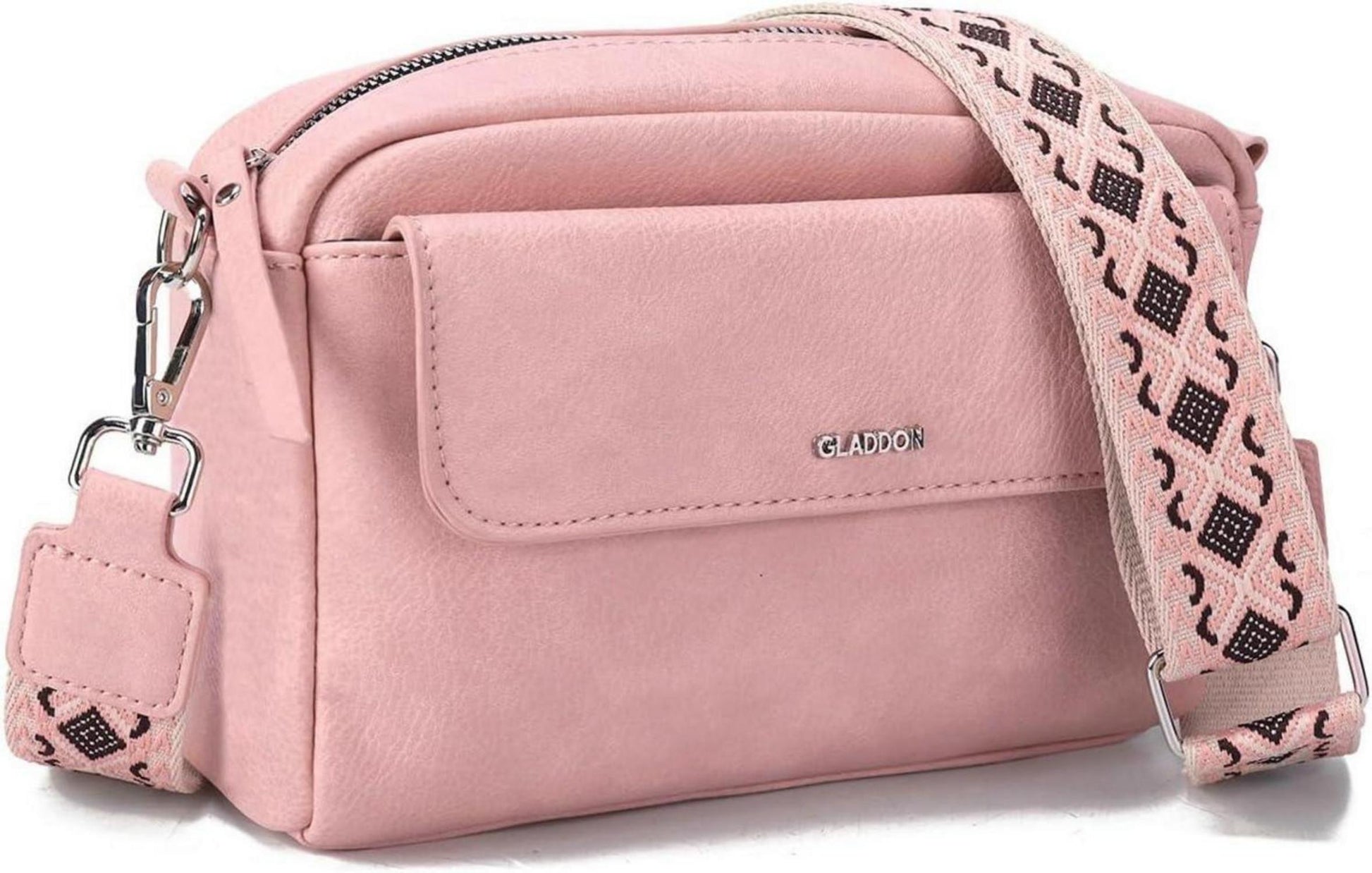 Handtasche Damen Umhängetasche Crossbody Bag PU Leder Geschenk Rosa