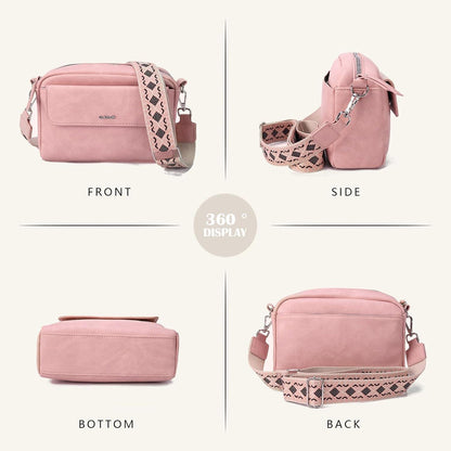 Kleine Damen-Umhängetasche PU Leder Schultertasche Geschenk für Frauen