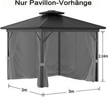 Pavillon 3x3m Seitenteile Set 4tlg. Wasserdicht UV-Schutz