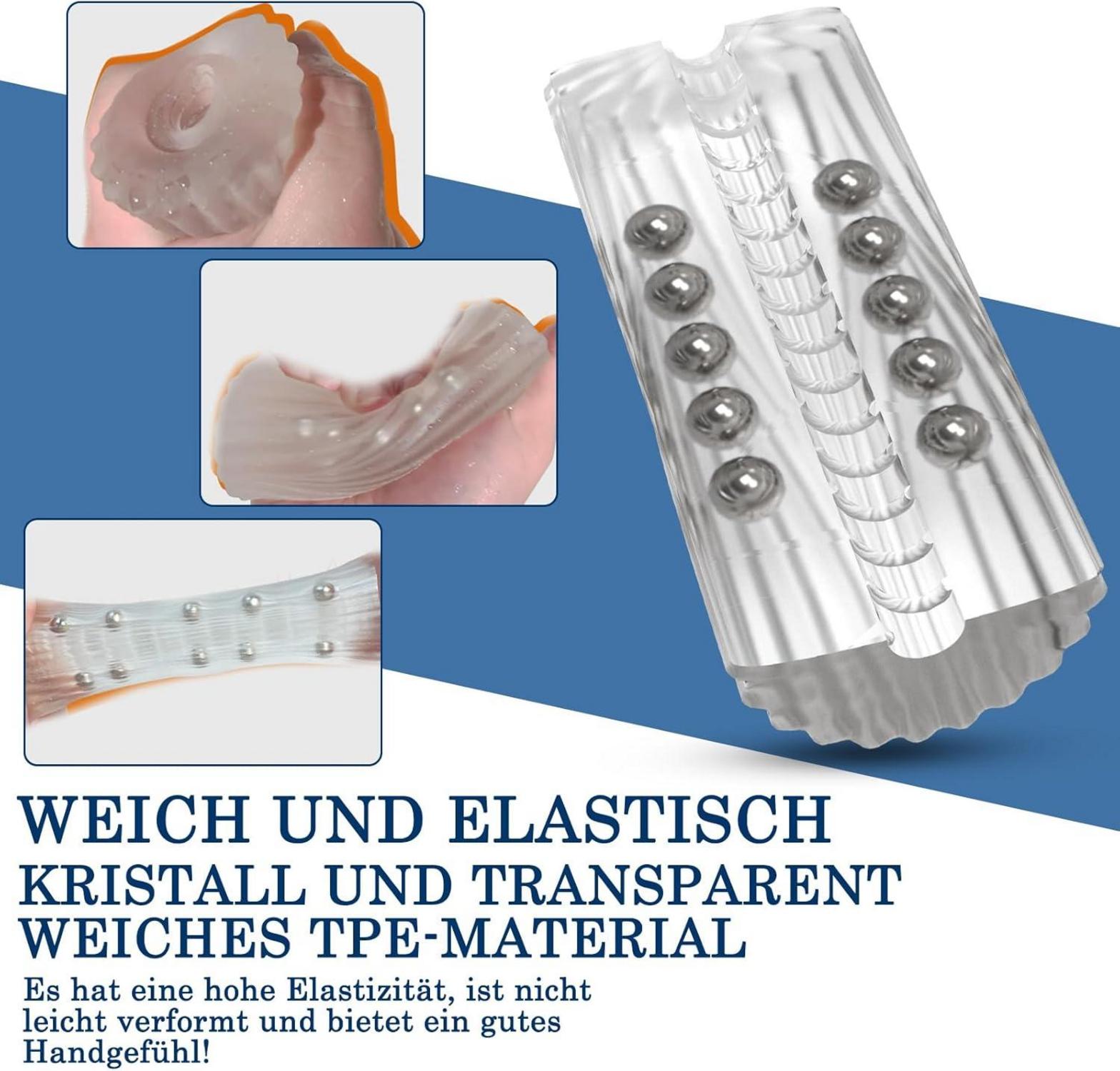 Masturbator Stahlperle Massage Männer Taschenmuschi Solo erotisches Toy