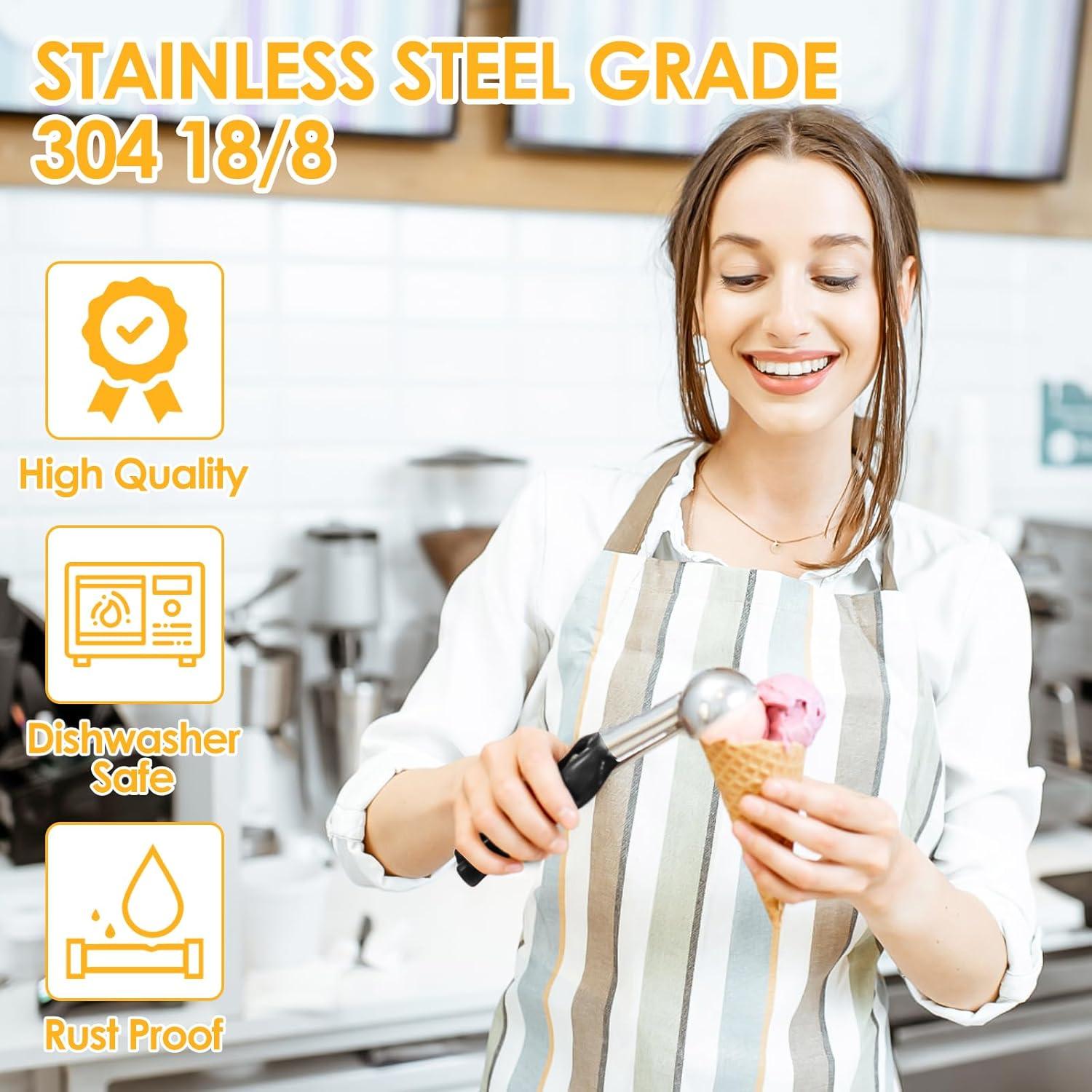 Eisportionierer Edelstahl Auslöser Cookie Scoop 5cm Eiscreme Plätzchen