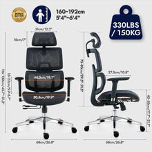 Ergonomischer Bürostuhl Hoher Rücken Lendenwirbelstütze 3D