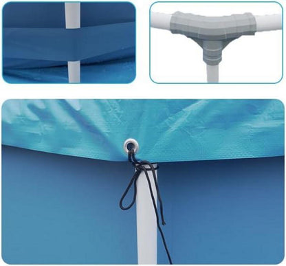 Frame Pool Metallrahmen Schwimmbecken Rund Blau Ø152x38cm
