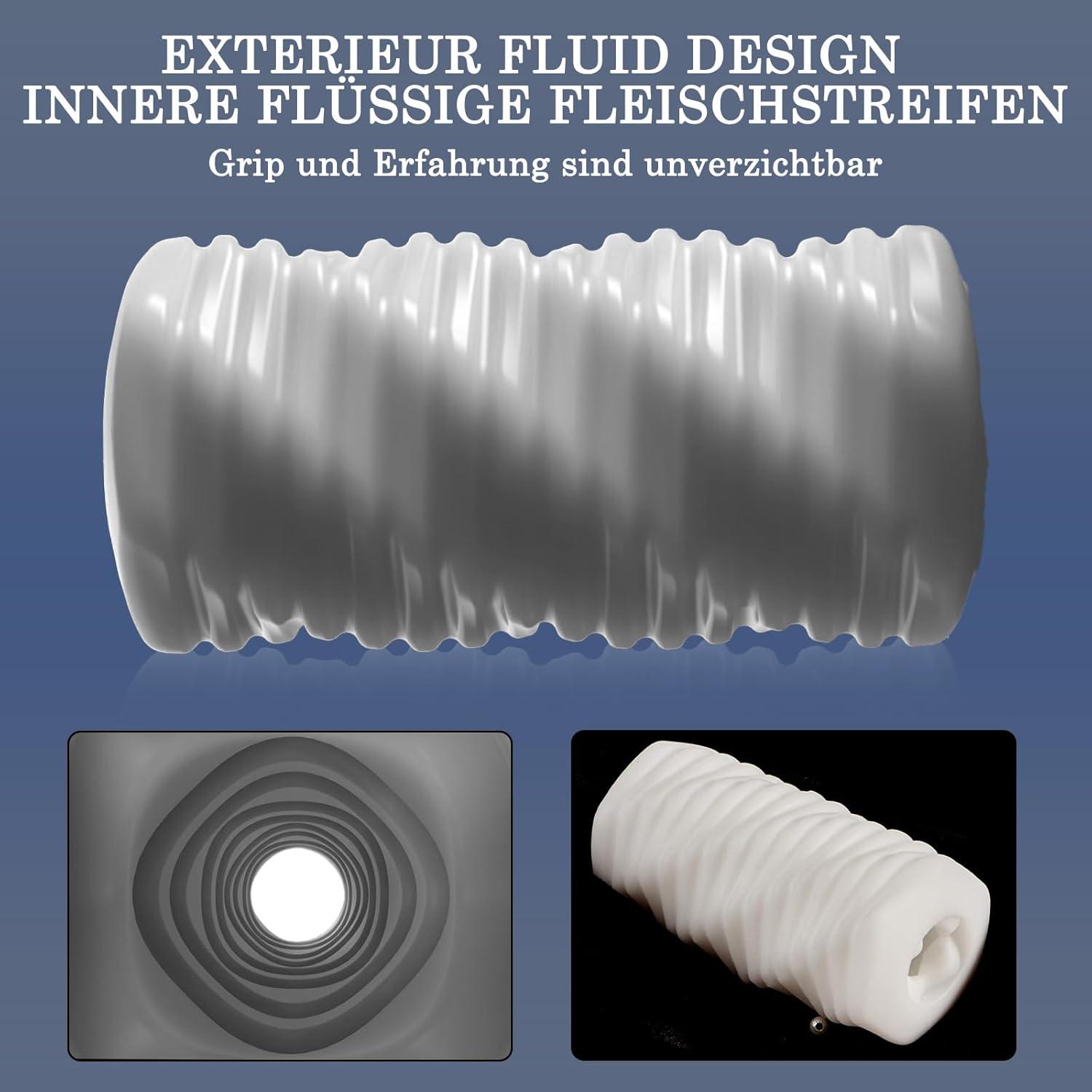 Masturbator mit Dichte Massagerillen für Männer - Taschenmuschi