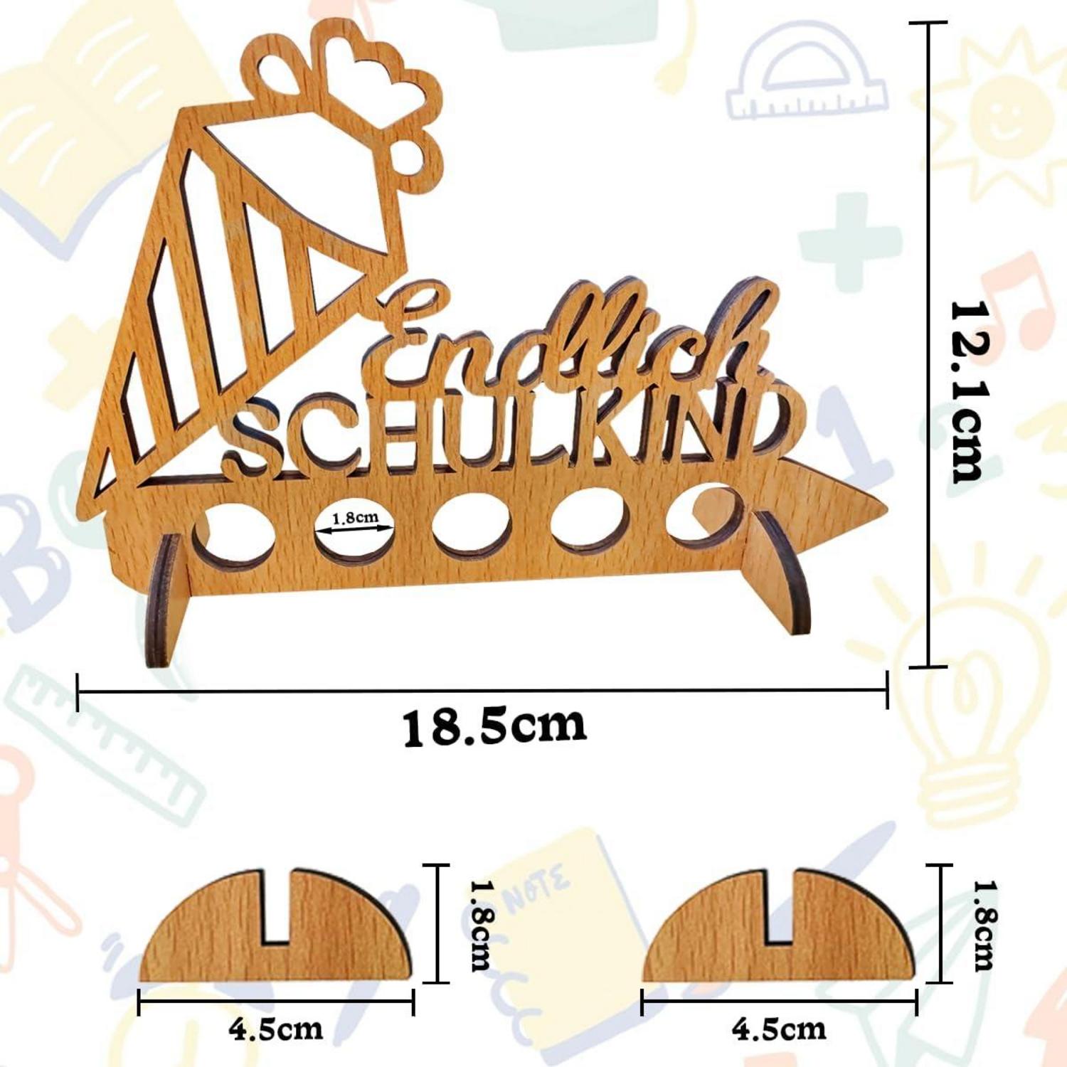 Luckeey Schultüte Geldgeschenk Einschulung aus Holz Kreatives