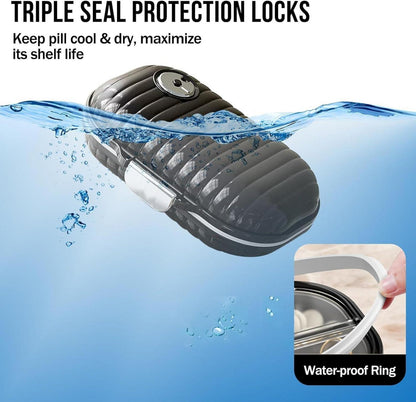 Pillendose für unterwegs 2er Set Tablettenbox 7 Tage Reise Pillenbox