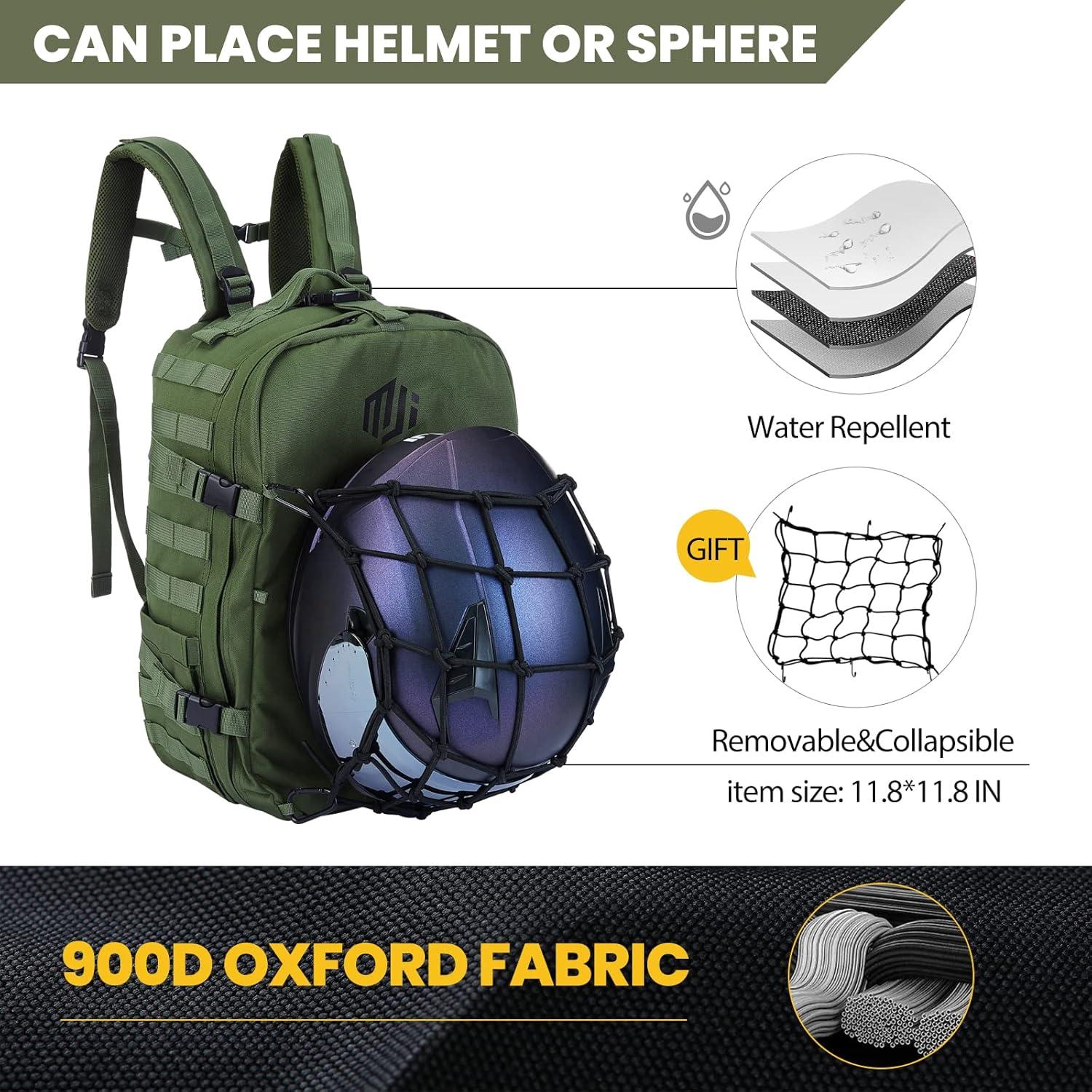 ILM Rucksack 30L Große Kapazität Wasserdicht Helmhalterung Army Green