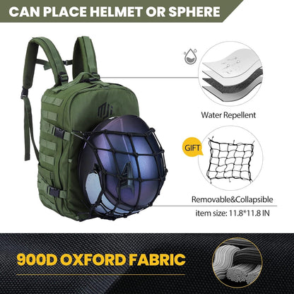 ILM Rucksack 30L Große Kapazität Wasserdicht Helmhalterung Army Green