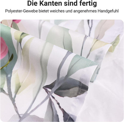 Duschvorhang 240x200cm Klare Blätter beschwerter Saum Polyester Badevorhang