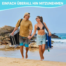 Sonnenliege klappbar mit Seitentisch und 5-Fach