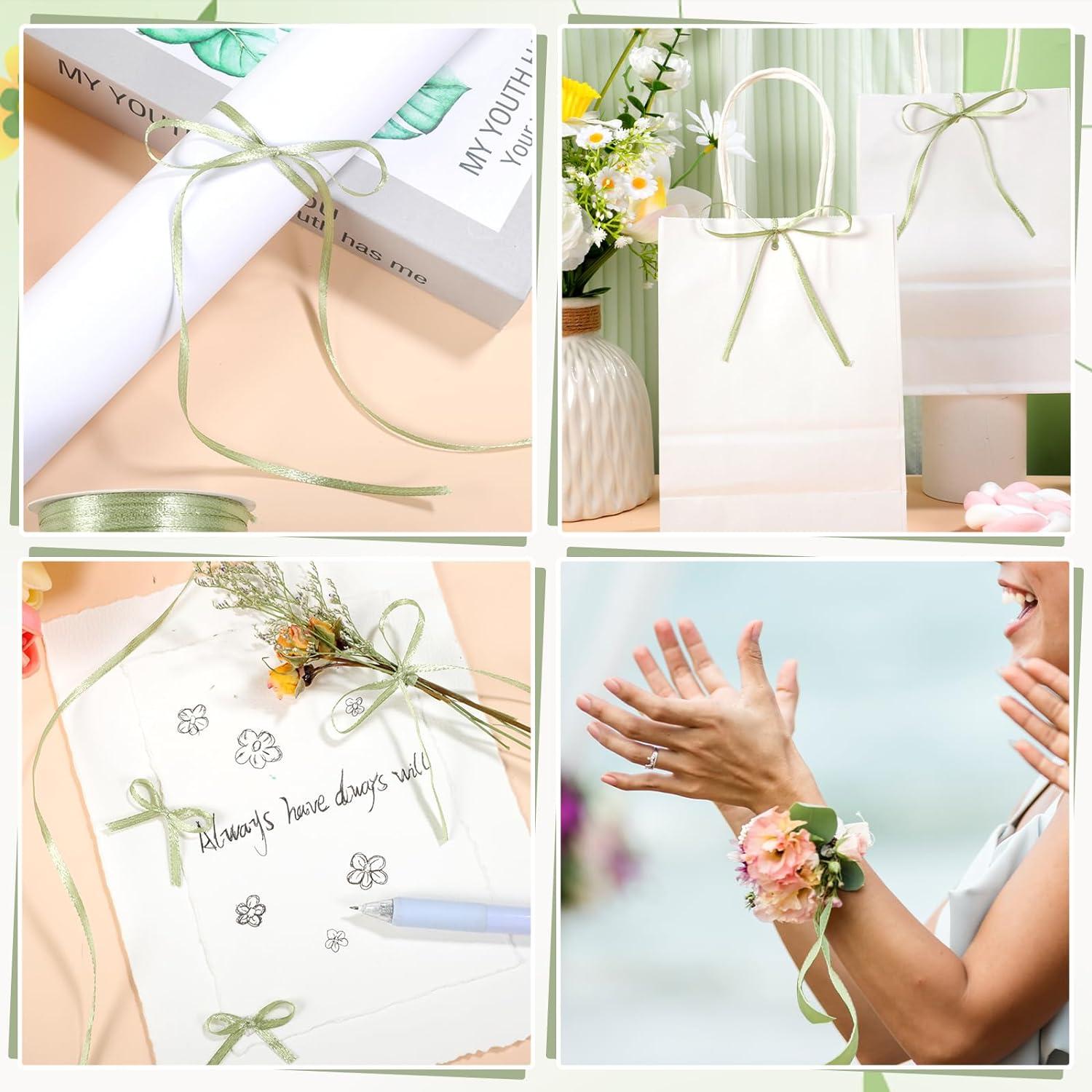 Grünes Satinband 3mm x 91m Geschenkband Deko Hochzeit Festlich
