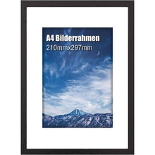 Schwarzer A4 Bilderrahmen Holzplakatrahmen Plexiglasfenster