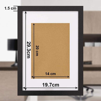 Schwarzer A4 Bilderrahmen Holzplakatrahmen Plexiglasfenster