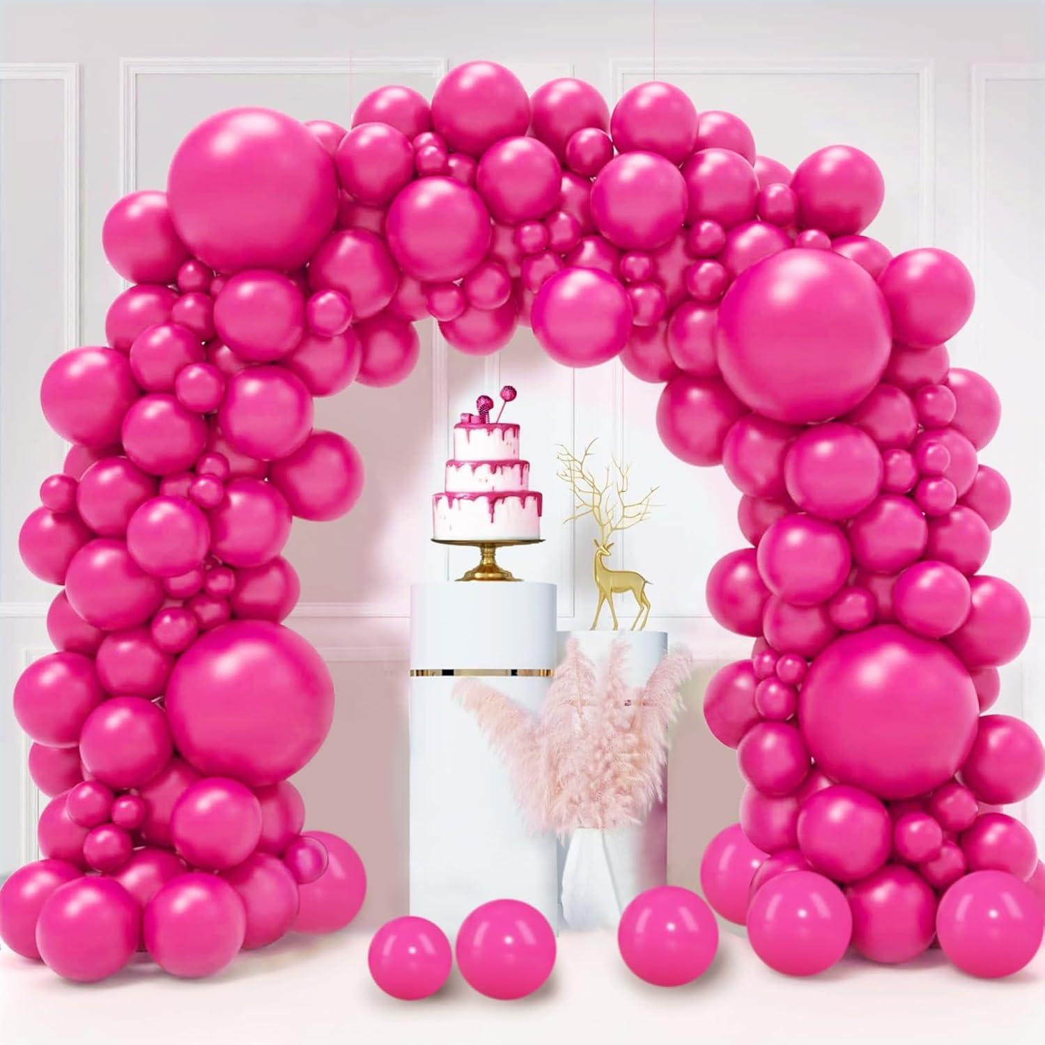Luftballon Girlande 130 Stück Ballon Hot Rosa Fuchsia Rot Zoll Helium
