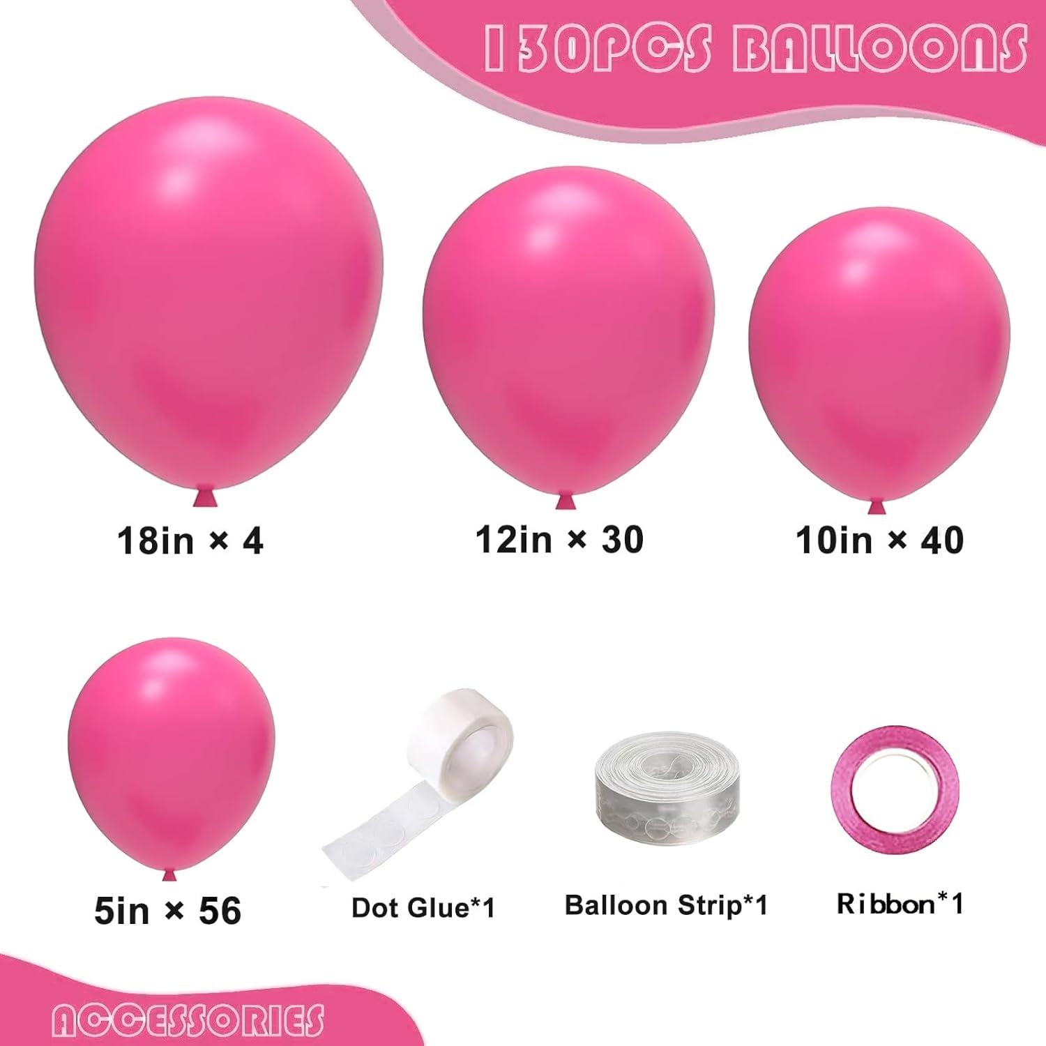 Luftballons Rosa 130 Stück für Geburtstag Hochzeit Party