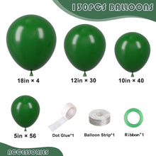 Grüne Luftballons Girlande Set 130 Stück 18 12 10 5 Zoll für