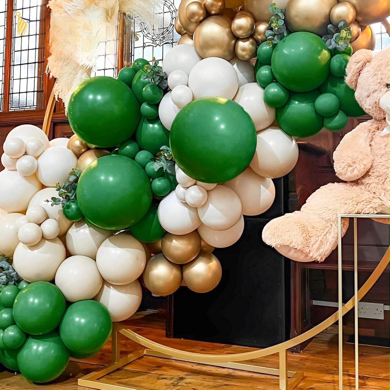 Grüne Luftballon Girlande 130 Stück für Geburtstag Hochzeit Safari Party