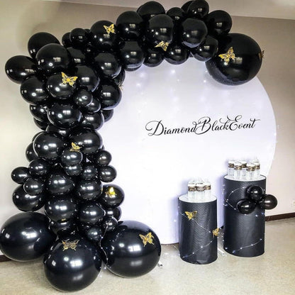 Luftballons Schwarz Party Girlande Set 130 Stück 18 12 10 5 Zoll Helium Deko