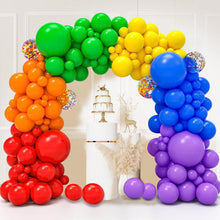 Luftballons 130er Set Regenbogen Matt Bunt Party Deko
