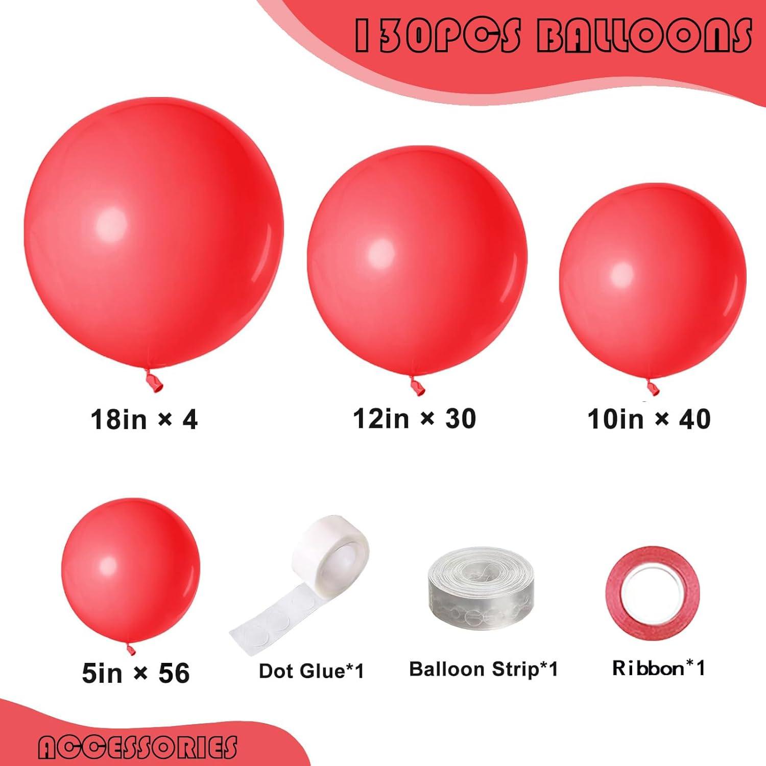 Luftballons Rot 130 Stück Ballon Girlande Party Deko