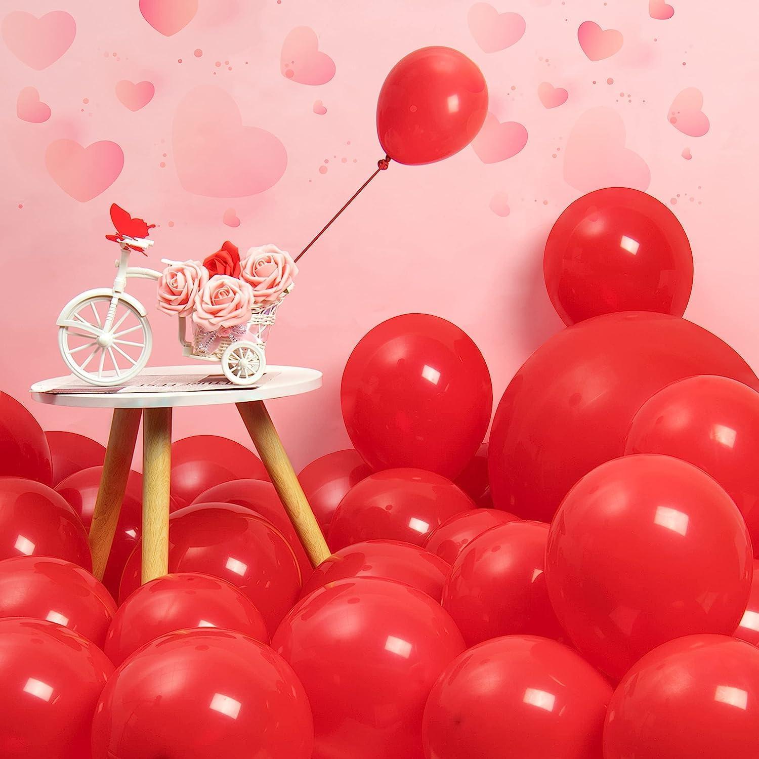 Luftballons Rot 130 Stück Ballon Girlande 18 12 10 5 Zoll Helium Retro Matt Rote Deko