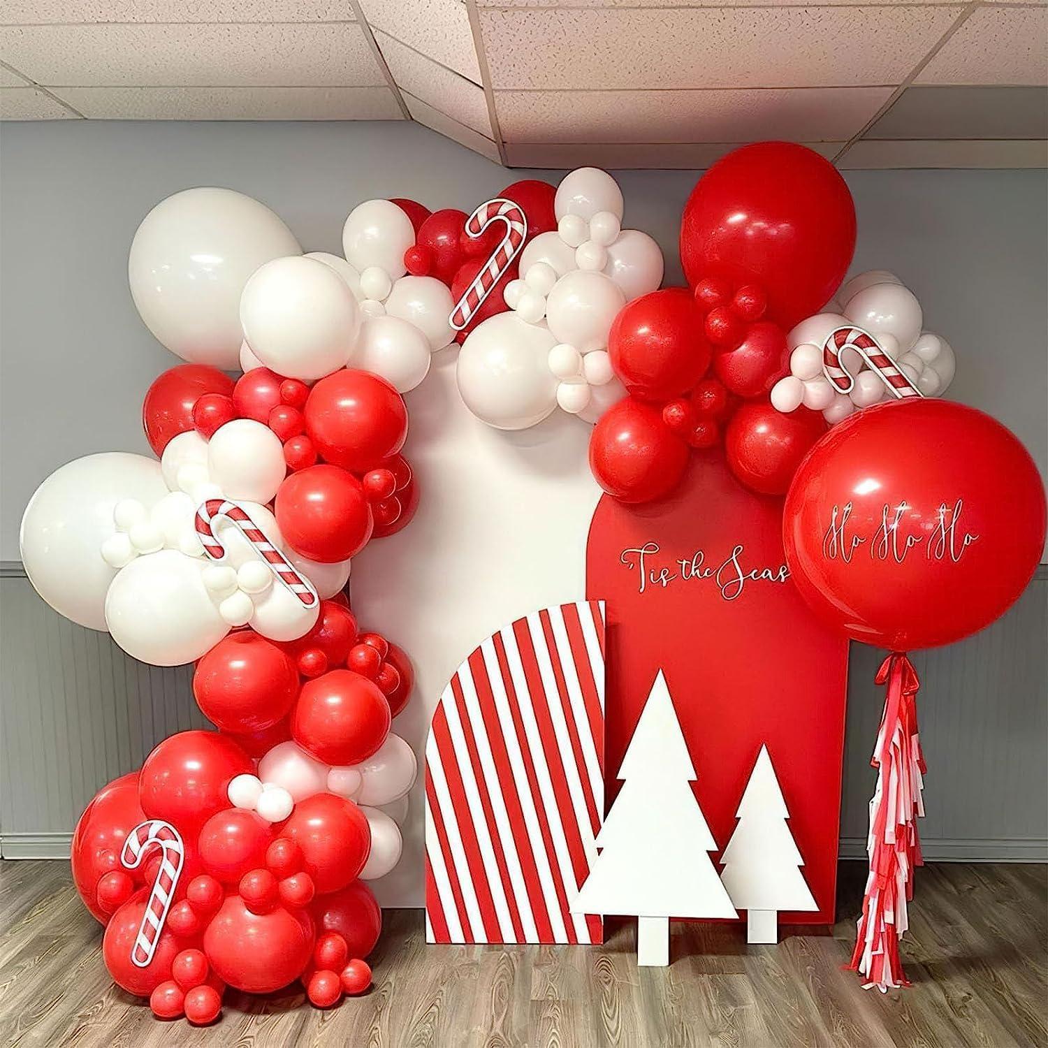 Luftballons Rot 130 Stück Ballon Girlande 18 12 10 5 Zoll Helium Retro