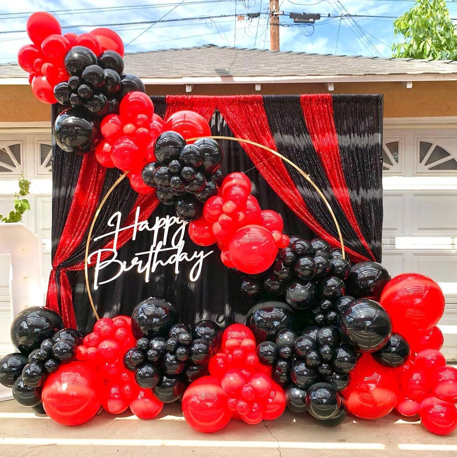 Luftballons Rot 130 Stück Ballon Girlande 18 12 10 5 Zoll Helium Retro Matt Rote Deko