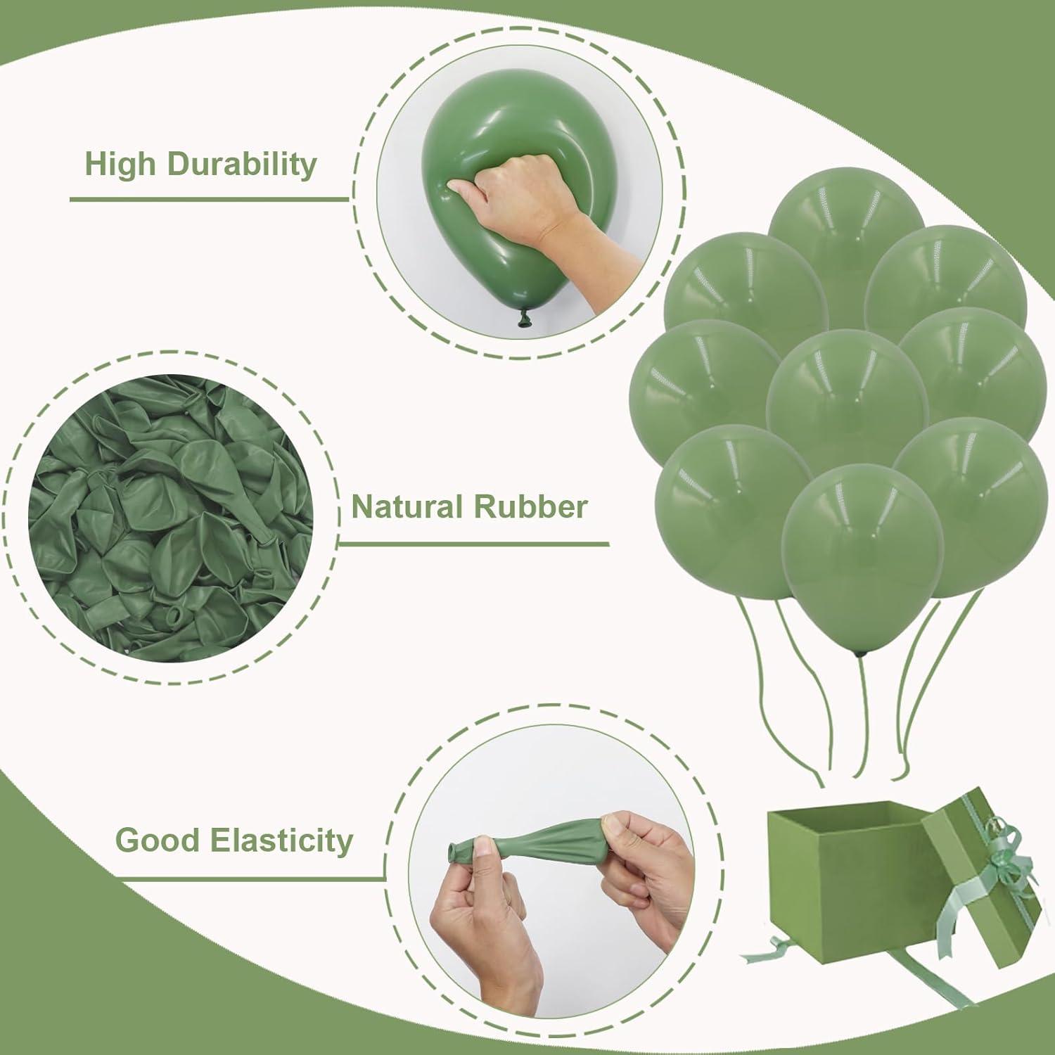 Grüne Luftballon Girlande Set 130 Stück 18 12 10 5 Zoll Helium Latex