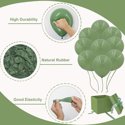 Grüne Luftballon Girlande Set 130 Stück 18 12 10 5 Zoll Helium Latex