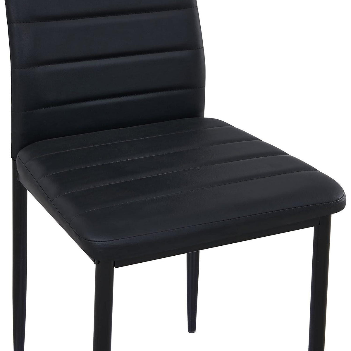 Esszimmergruppe Weißer Tisch mit 4 Schwarz Stühlen